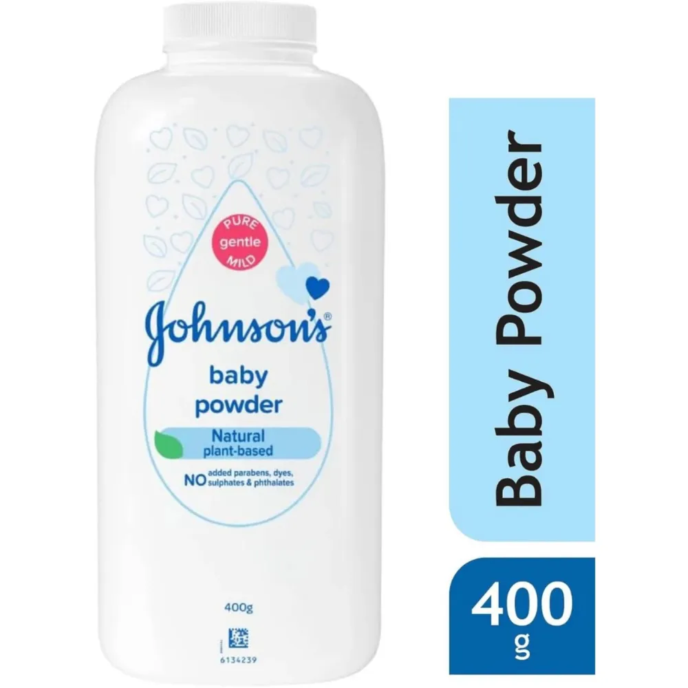 JOHNSON'S Baby Powder Natural Plant Based 400g for newborn babies