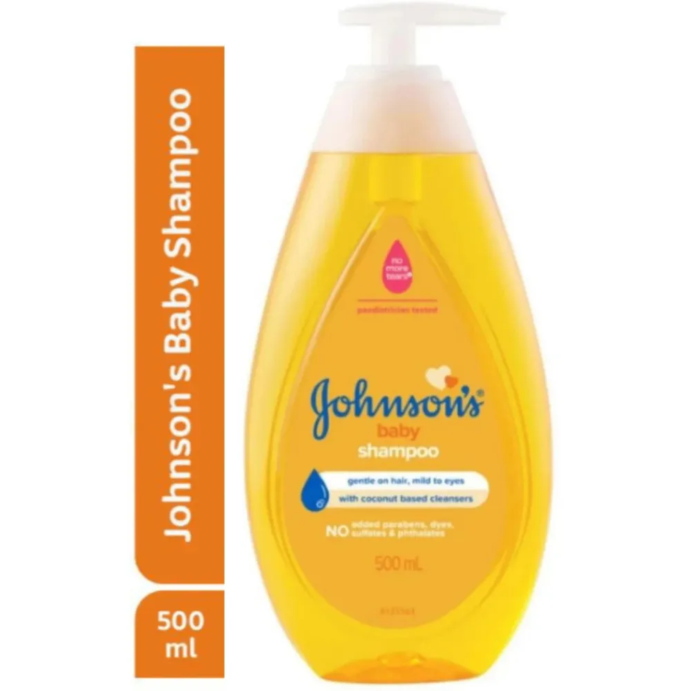 JOHNSON'S Baby Shampoo for Smooth Hair 500 ml tear-free gentle baby shampoo bottle