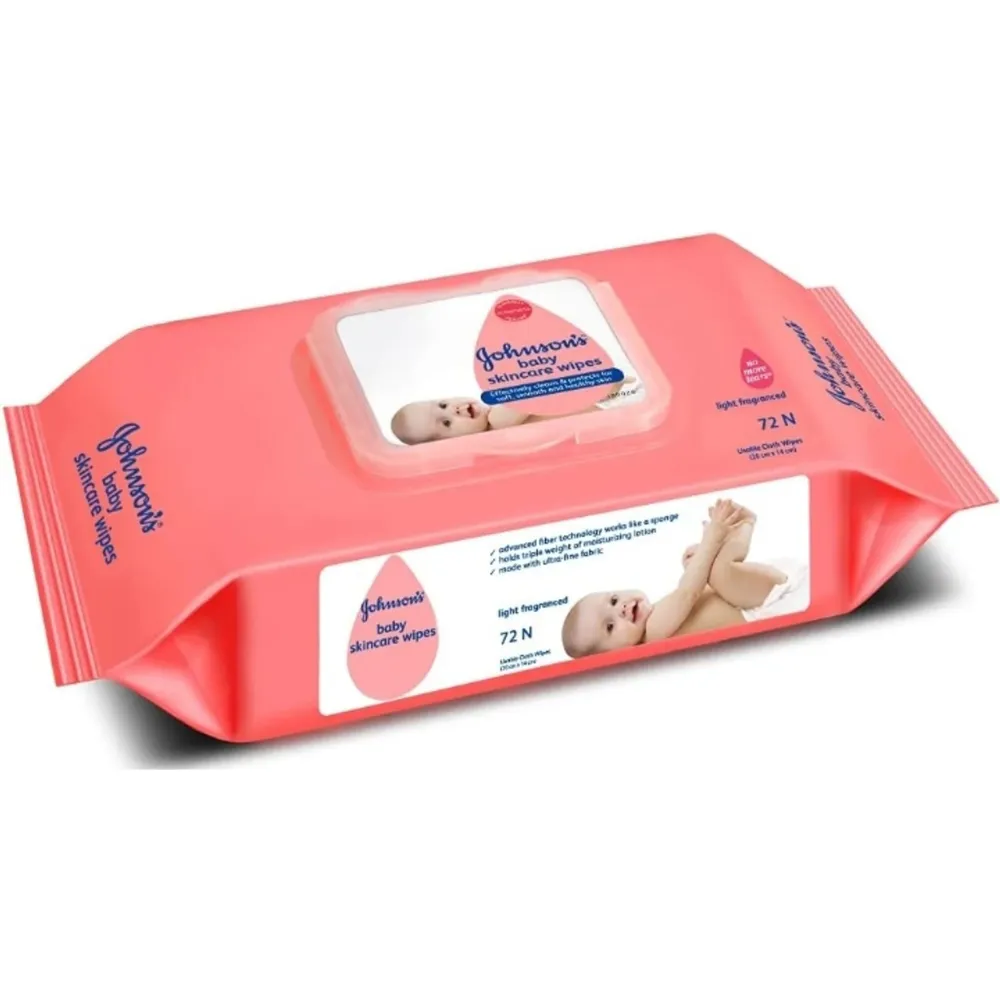 JOHNSON'S Baby Skincare Wipes with Lid 72 wet wipes for newborn babies